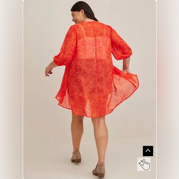 Torrid blouson sleeve kimono size 5 NWT - Picture 2 of 11
